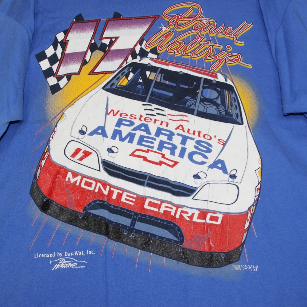 Darrell Waltrip 17 NASCAR T Shirt Mens XL Monte Carlo Western Auto Parts America - Picture 2 of 6